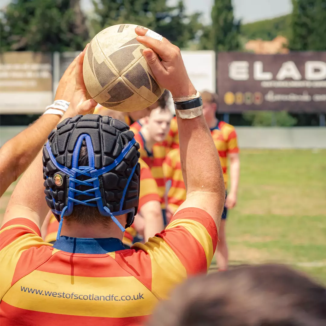 Rugby lineout.